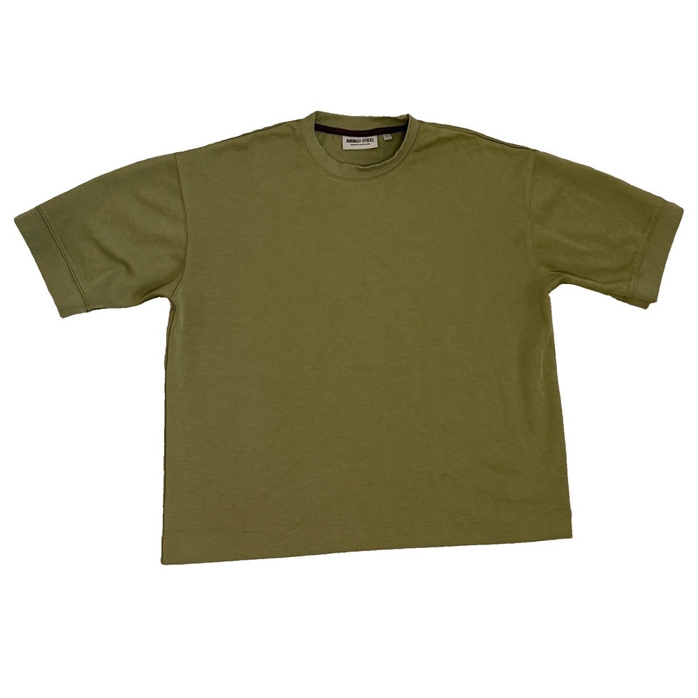Amongst Others Men's Large T Shirt Heavyweight Green Boxy Streetwear EUC